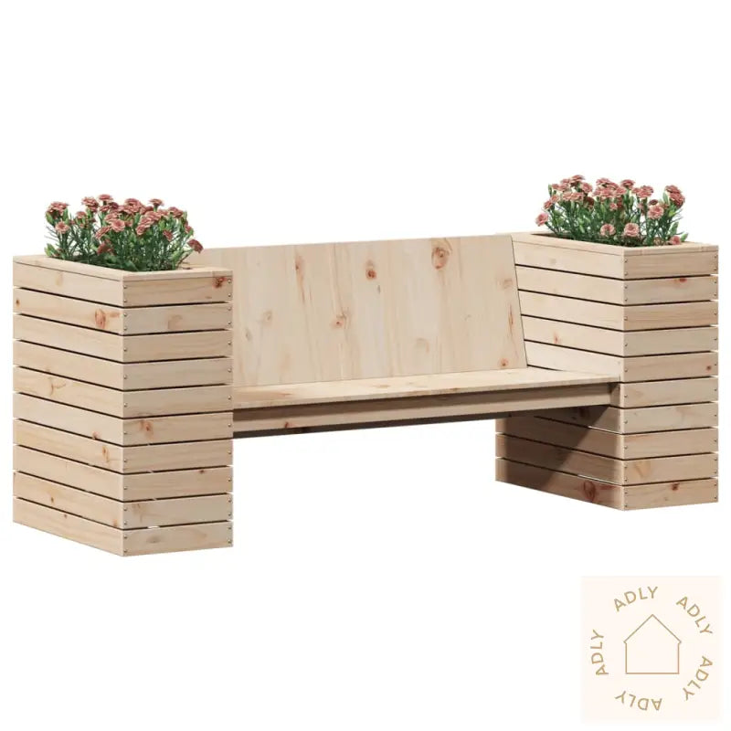 Benk Med Plantekasser 167,5X60X65 Cm Heltre Furu