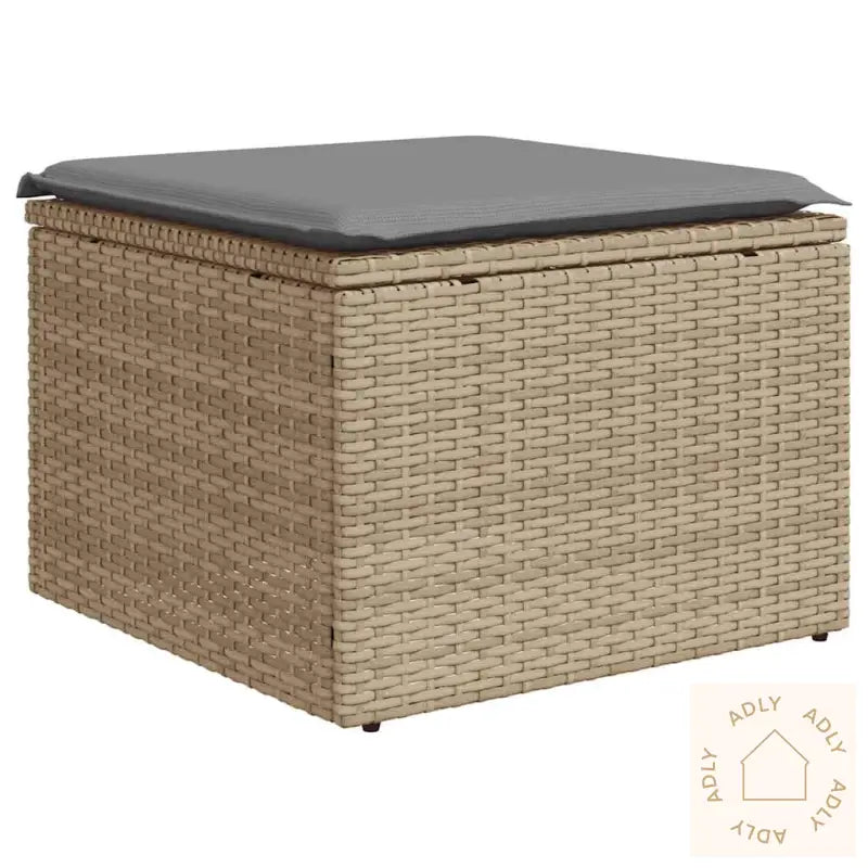 Hagesofaer Med Puter 2 Deler Beige Polyrotting Akasie