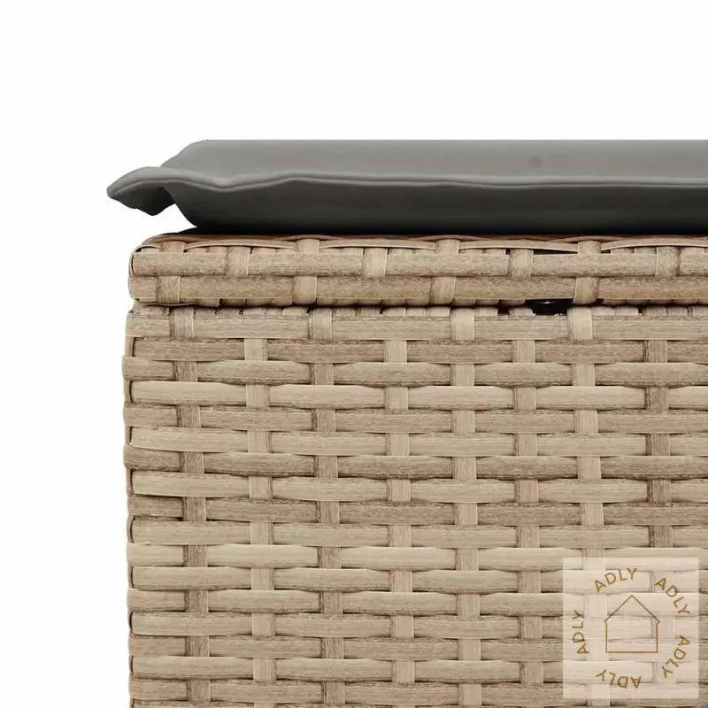 Hagesofaer Med Puter 2 Deler Beige Polyrotting Akasie