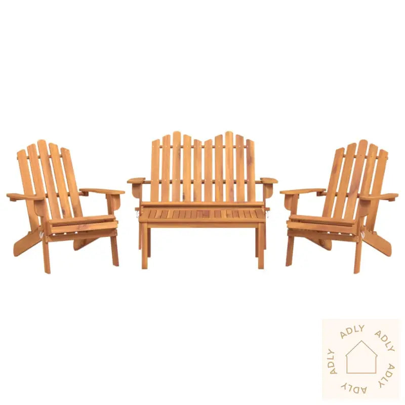 Adirondack Loungesett 4 Deler Heltre Akasie