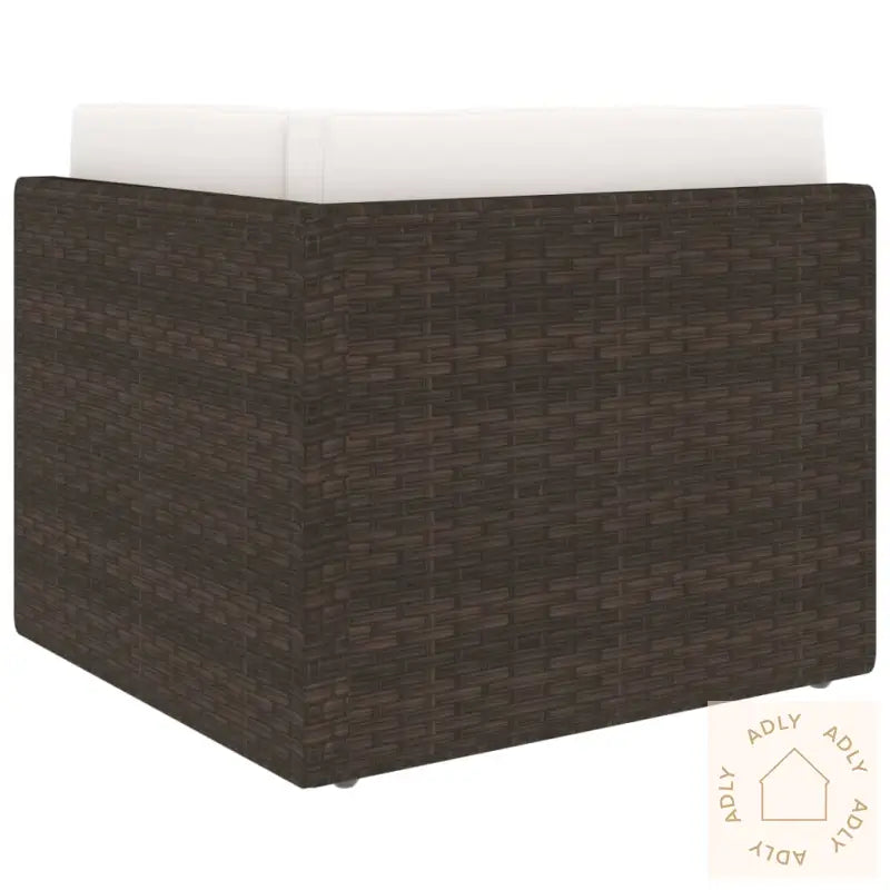 Hagesofagruppe Med Puter 6 Deler Polyrotting Brun