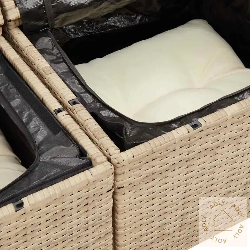 Hagesofaer Med Puter 5 Deler Beige Polyrotting Akasie