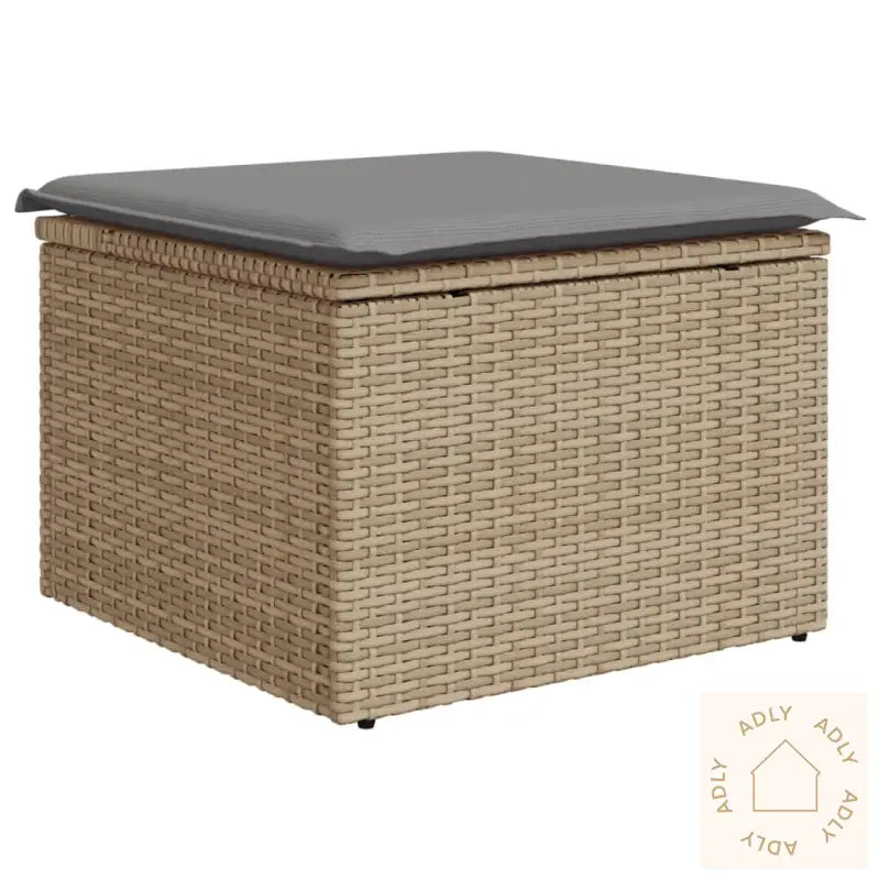 Hagesofagruppe Med Puter 10 Deler Beige Polyrotting