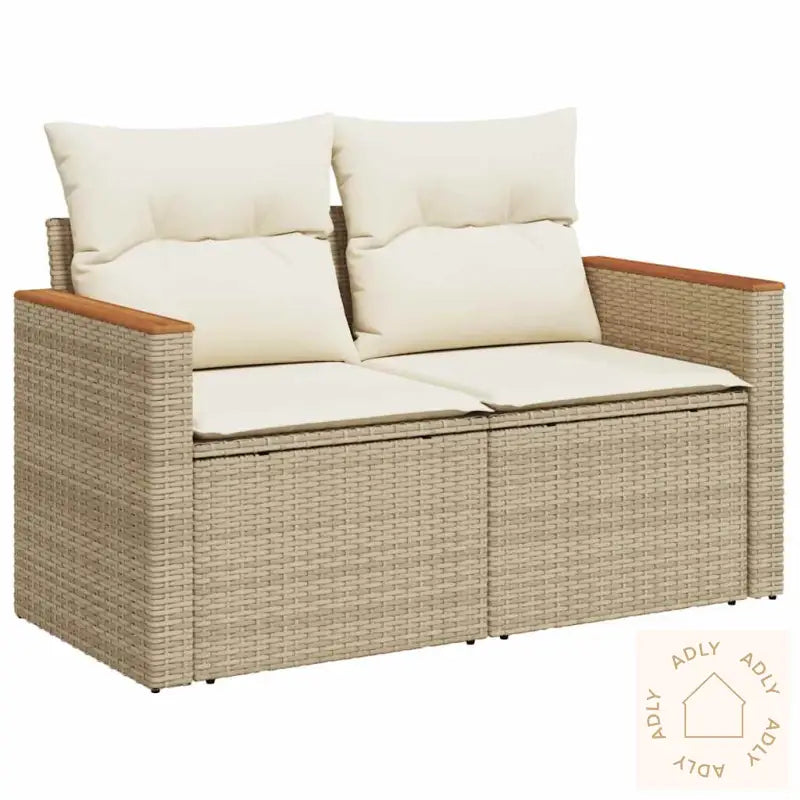 Hagesofaer Med Puter 5 Deler Beige Polyrotting Akasie