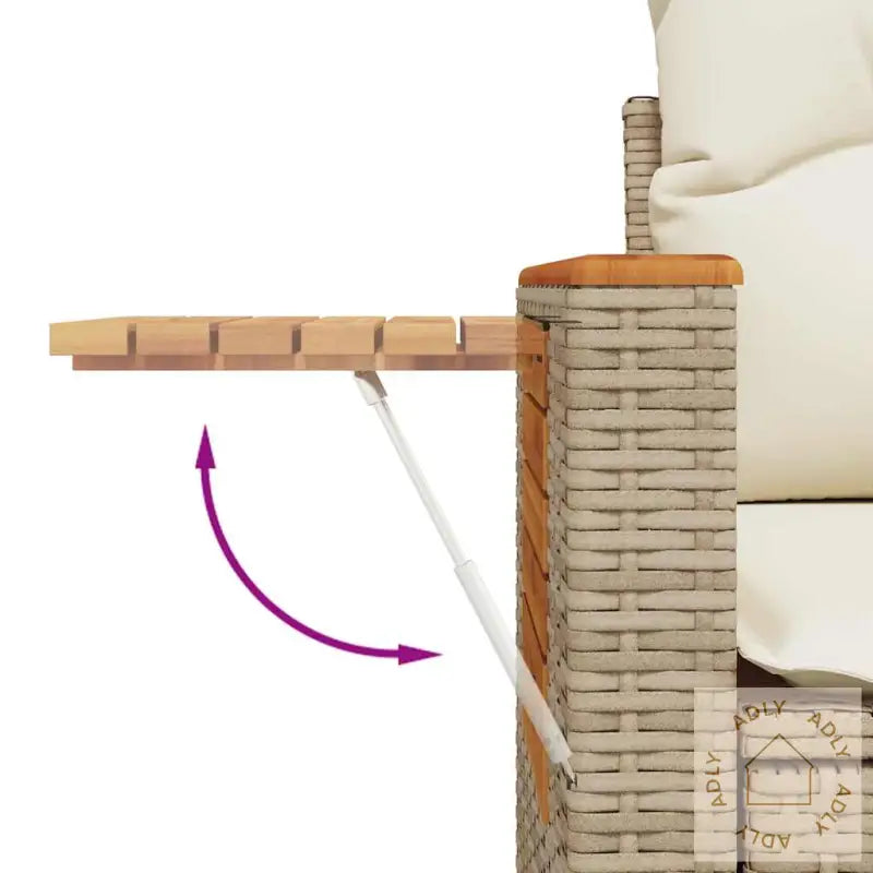 Hagesofaer Med Puter 6 Deler Beige Polyrotting Akasie