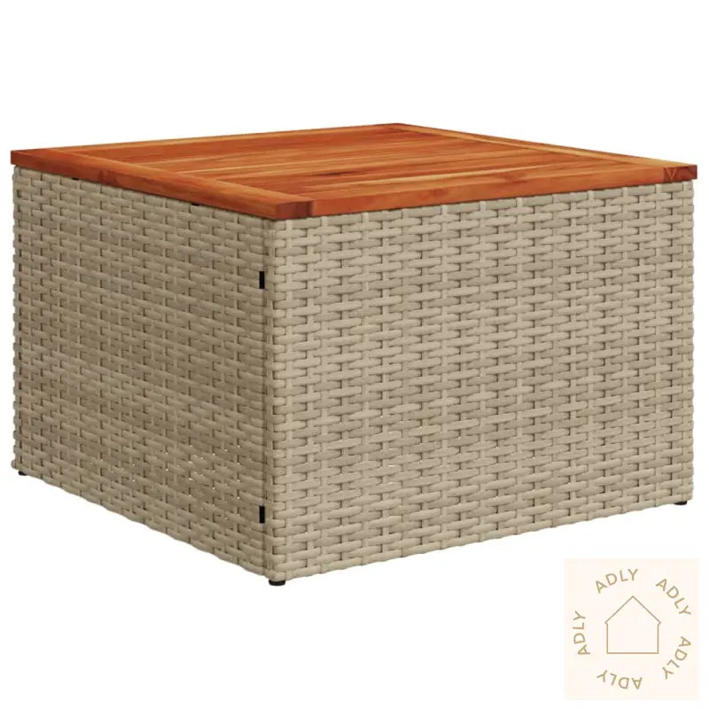 Hagesofagruppe Med Puter 11 Deler Beige Polyrotting