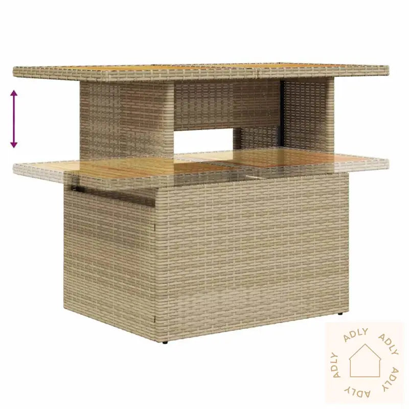 Hagesofaer Med Puter 5 Deler Beige Polyrotting Akasie