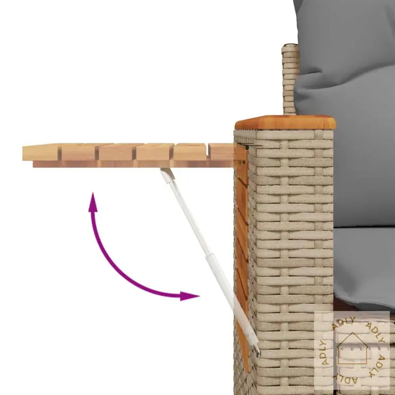 Hagesofaer Med Puter 6 Deler Beige Polyrotting Akasie