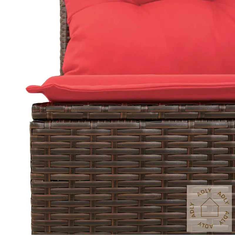 Hagesofaer Med Puter 5 Deler Brun Polyrotting Akasie