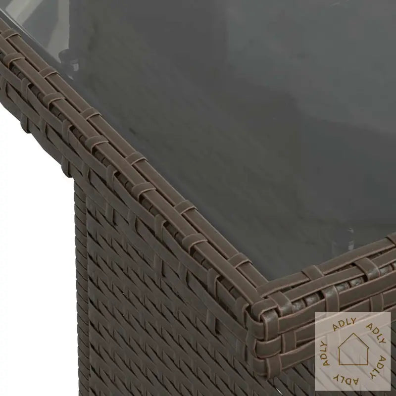 Hagesofaer Med Puter 5 Deler Brun Polyrotting Akasie