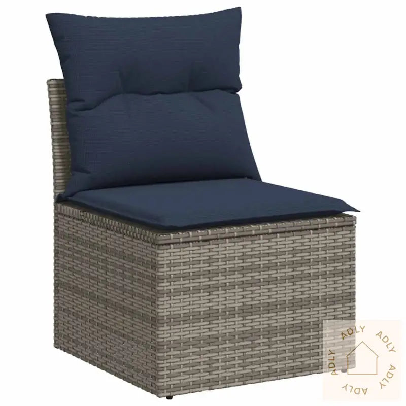 Hagesofaer Med Puter 5 Deler Grå Polyrotting Akasie