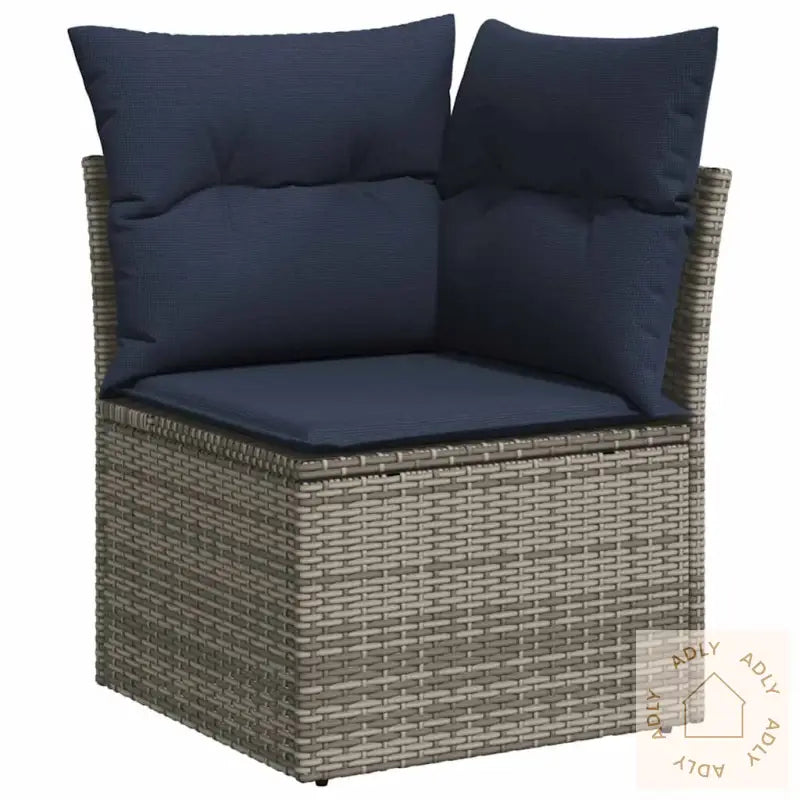 Hagesofaer Med Puter 5 Deler Grå Polyrotting Akasie