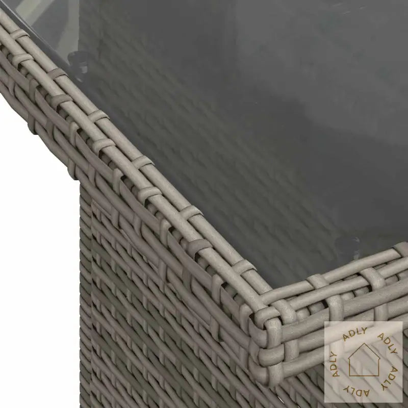 Hagesofaer Med Puter 5 Deler Grå Polyrotting Akasie