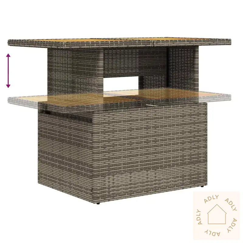 Hagesofaer Med Puter 6 Deler Grå Polyrotting Akasie