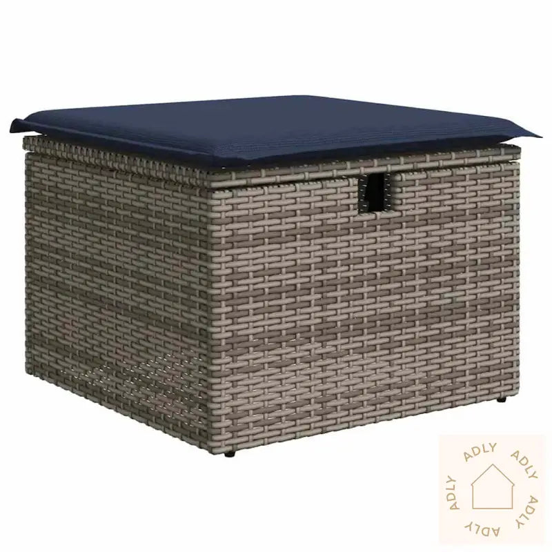 Hagesofaer Med Puter 9 Deler Grå Polyrotting Akasie