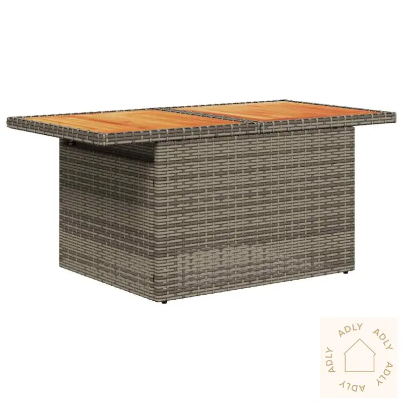 Hagesofaer Med Puter 9 Deler Grå Polyrotting Akasie