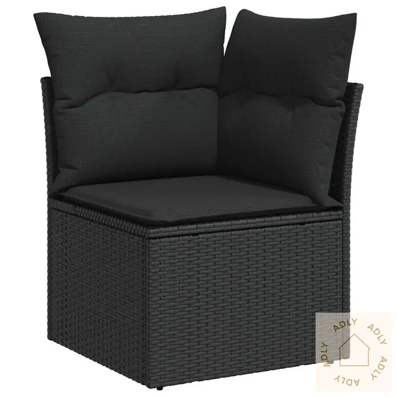 Hagesofaer Med Puter 10 Deler Svart Polyrotting Akasie