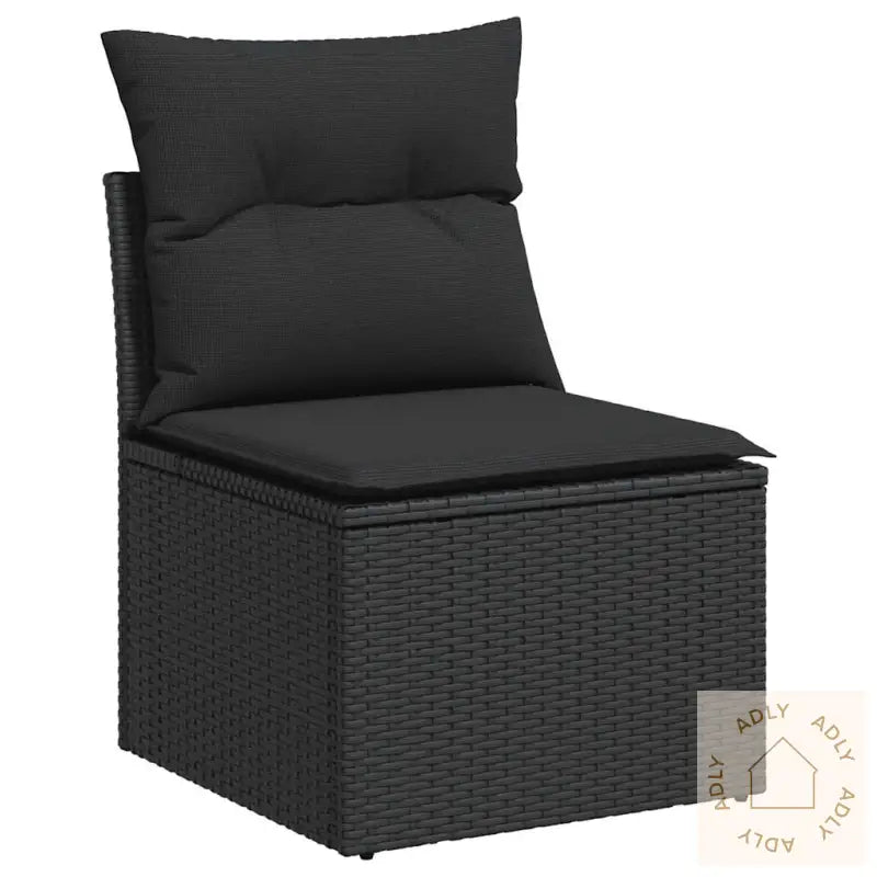 Hagesofaer Med Puter 10 Deler Svart Polyrotting Akasie