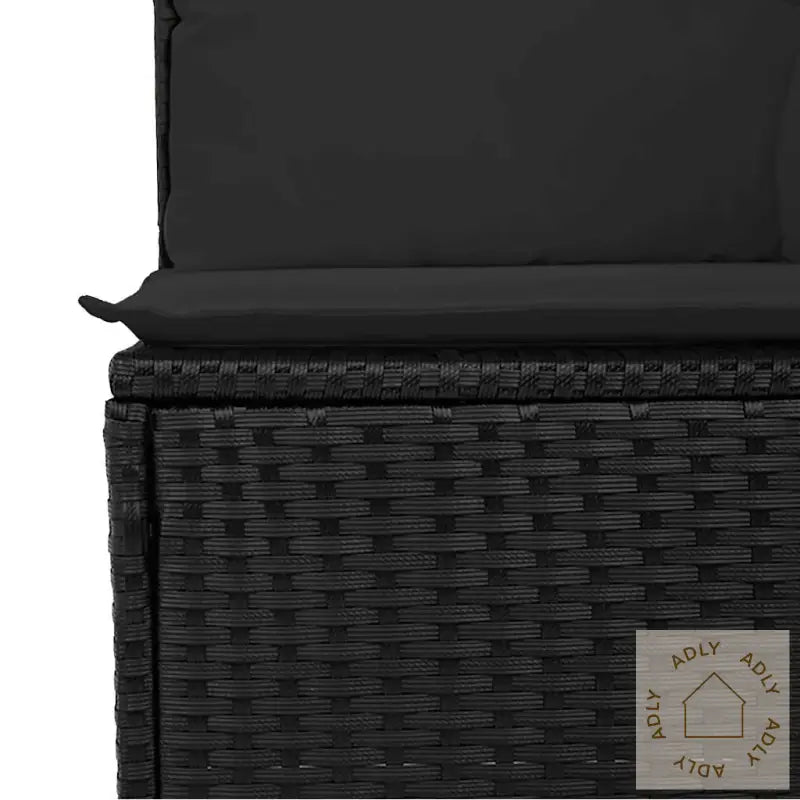 Hagesofaer Med Puter 10 Deler Svart Polyrotting Akasie