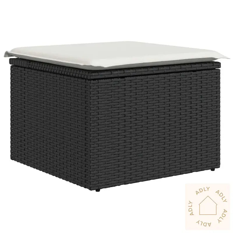 Hagesofaer Med Puter 8 Deler Svart Polyrotting Akasie