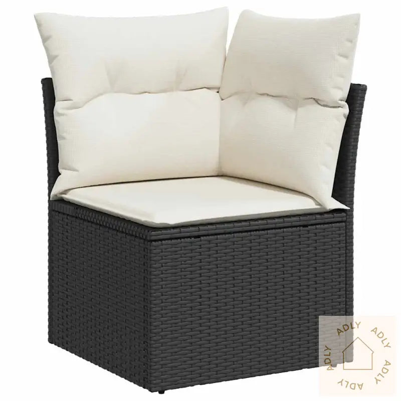 Hagesofaer Med Puter 8 Deler Svart Polyrotting Akasie