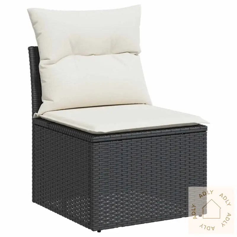 Hagesofaer Med Puter 7 Deler Svart Polyrotting Akasie