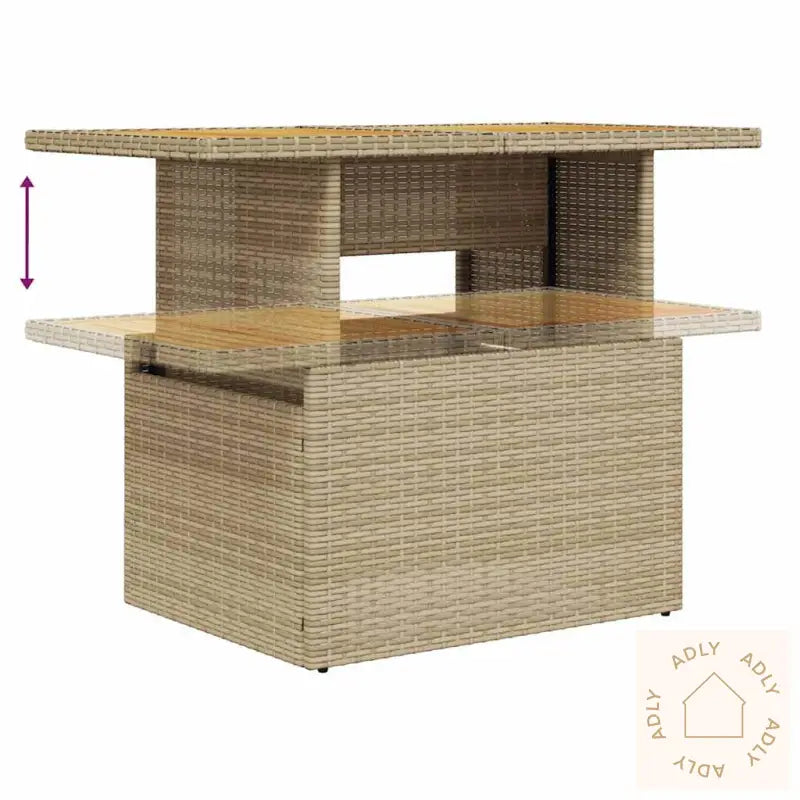 Hagesofaer Med Puter 7 Deler Beige Polyrotting Akasie