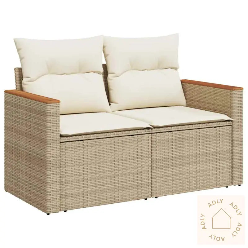 Hagesofaer Med Puter 7 Deler Beige Polyrotting Akasie