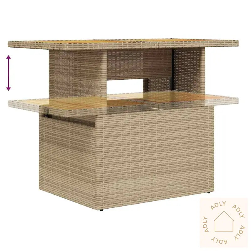 Hagesofaer Med Puter 7 Deler Beige Polyrotting Akasie