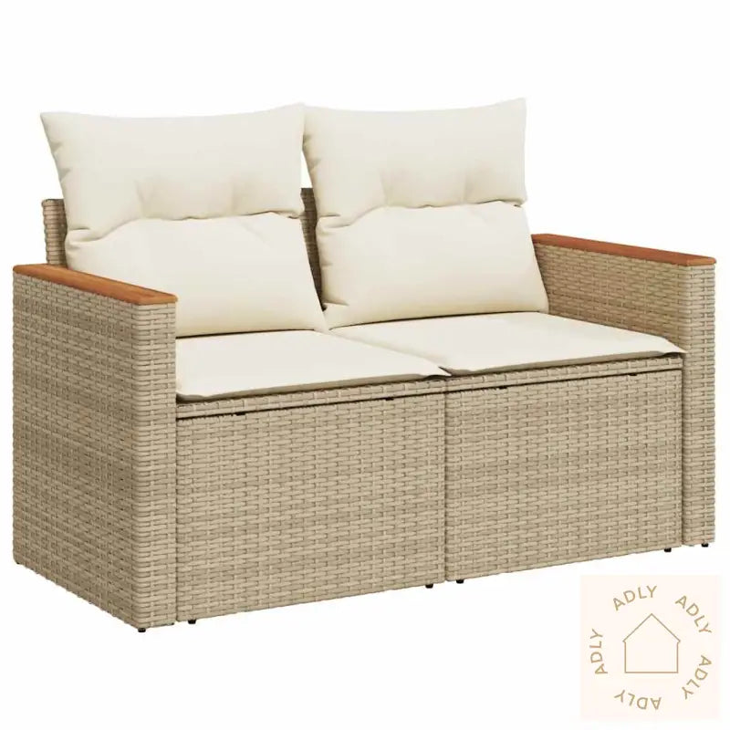 Hagesofaer Med Puter 7 Deler Beige Polyrotting Akasie