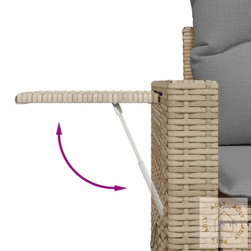 Hagesofaer Med Puter 6 Deler Beige Polyrotting Akasie