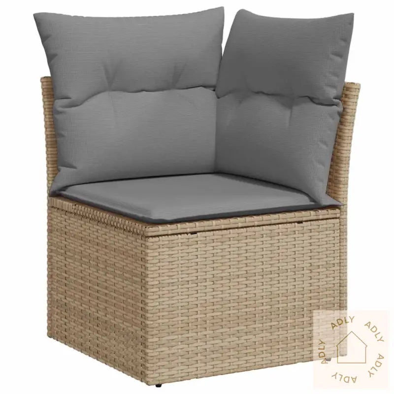 Hagesofaer Med Puter 9 Deler Beige Polyrotting Akasie