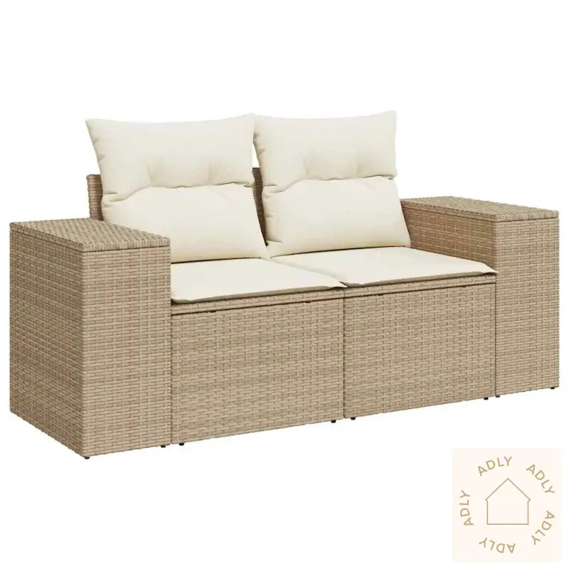 Hagesofaer Med Puter 9 Deler Beige Polyrotting Akasie