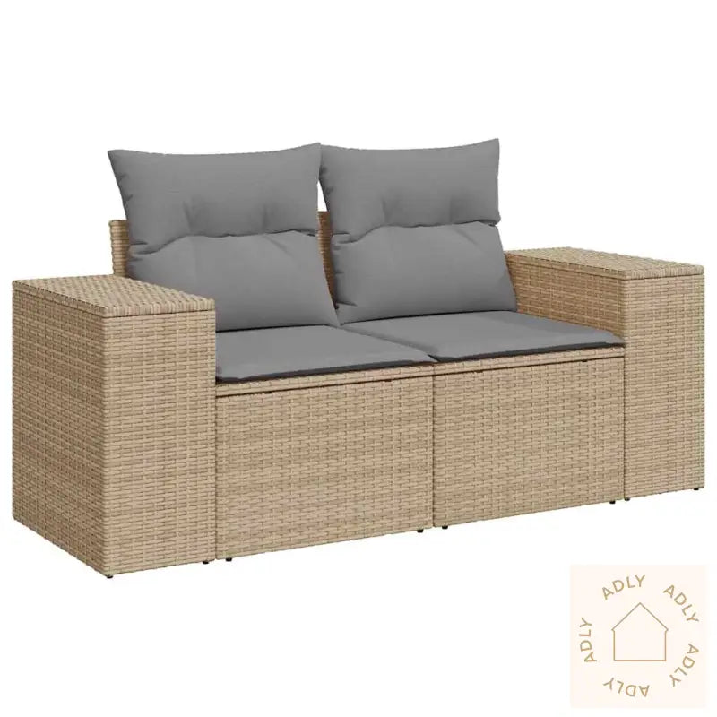 Hagesofaer Med Puter 10 Deler Beige Polyrotting Akasie