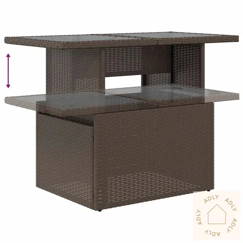 Hagesofaer Med Puter 9 Deler Grå Polyrotting Akasie