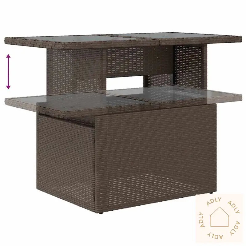 Hagesofaer Med Puter 6 Deler Brun Polyrotting Akasie