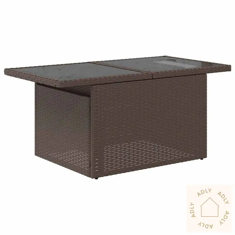 Hagesofaer Med Puter 6 Deler Brun Polyrotting Akasie