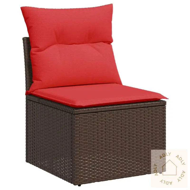 Hagesofaer Med Puter 5 Deler Brun Polyrotting Akasie