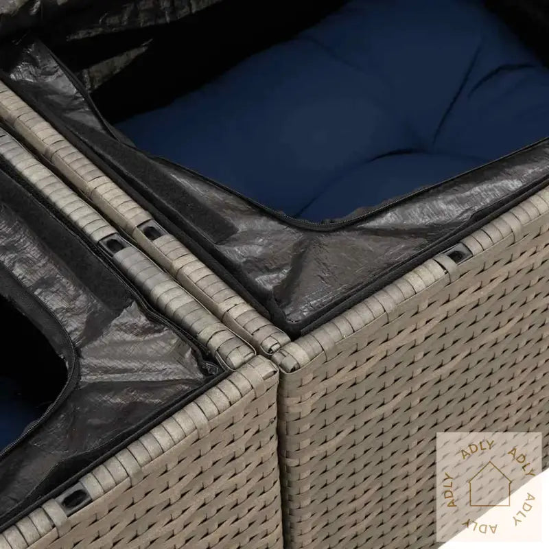 Hagesofaer Med Puter 11 Deler Grå Polyrotting Akasie