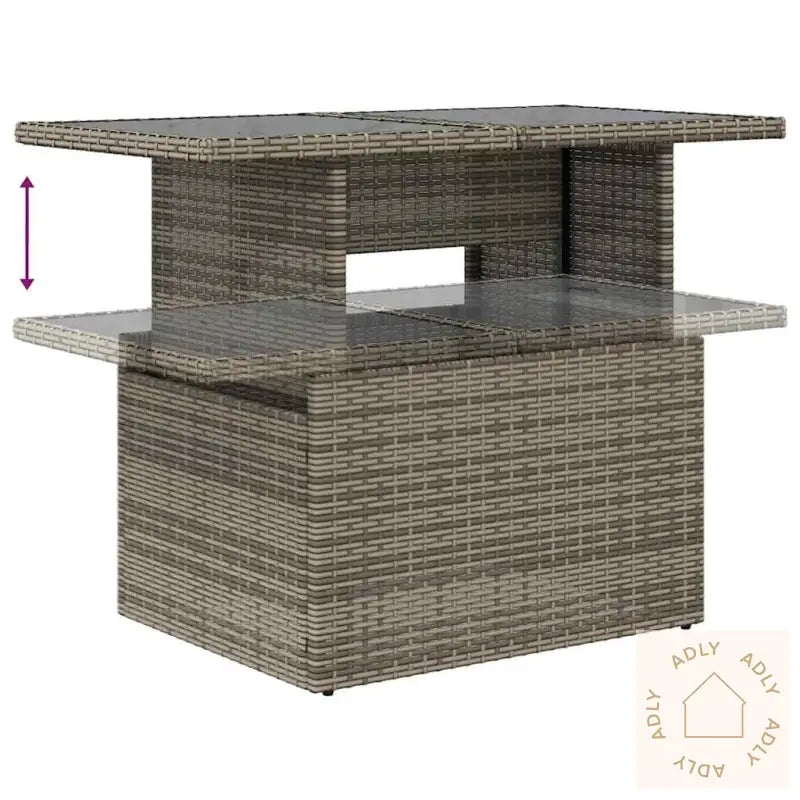 Hagesofaer Med Puter 7 Deler Grå Polyrotting Akasie