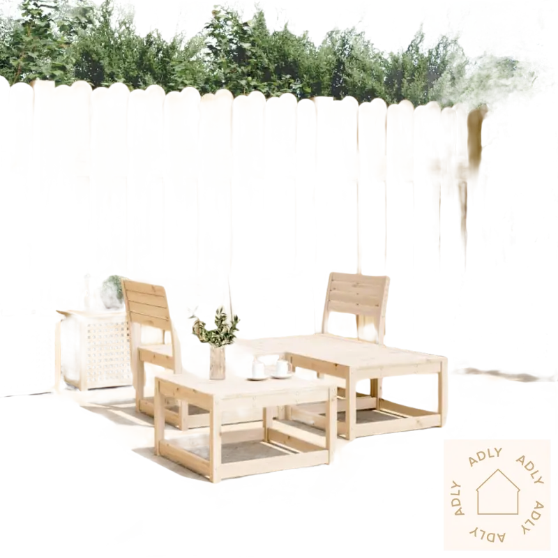 Uferdig heltre furu og gran utebord- og sofa set med modulært design