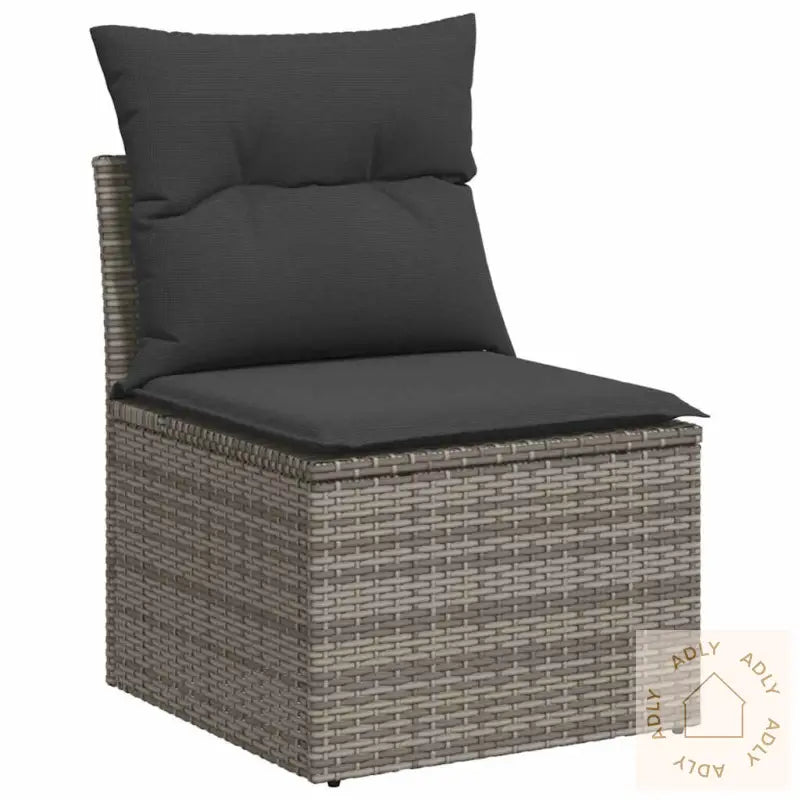 Hagesofaer Med Puter 7 Deler Grå Polyrotting Akasie