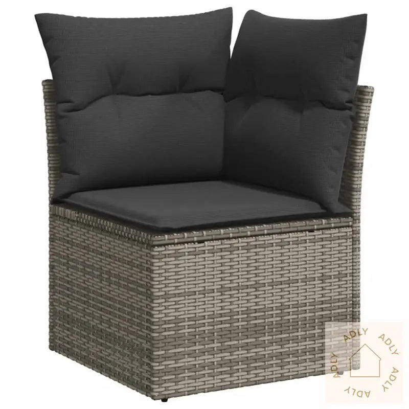 Hagesofaer Med Puter 7 Deler Grå Polyrotting Akasie