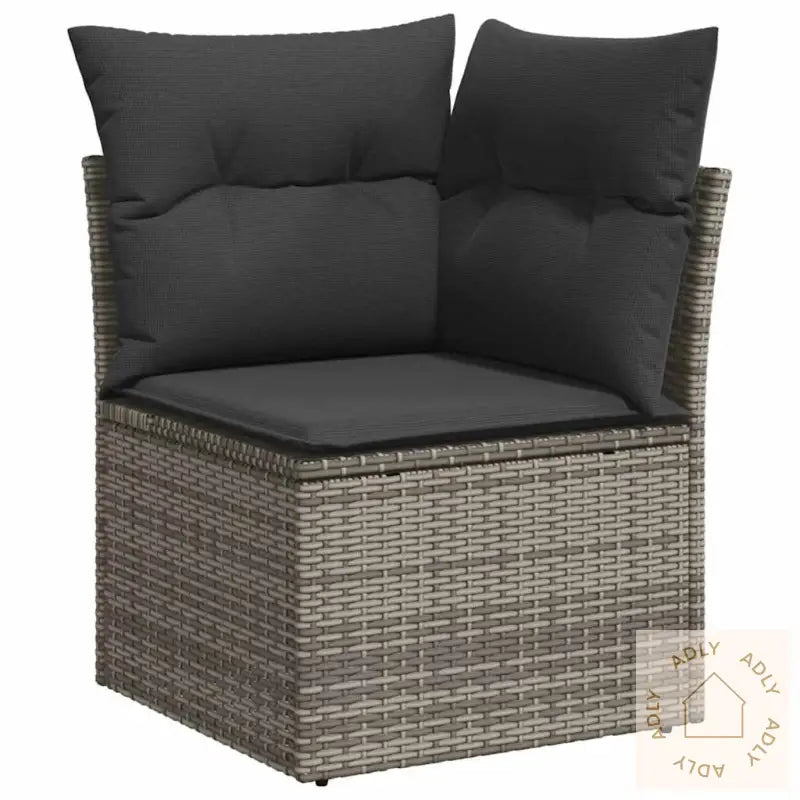 Hagesofaer Med Puter 7 Deler Grå Polyrotting Akasie