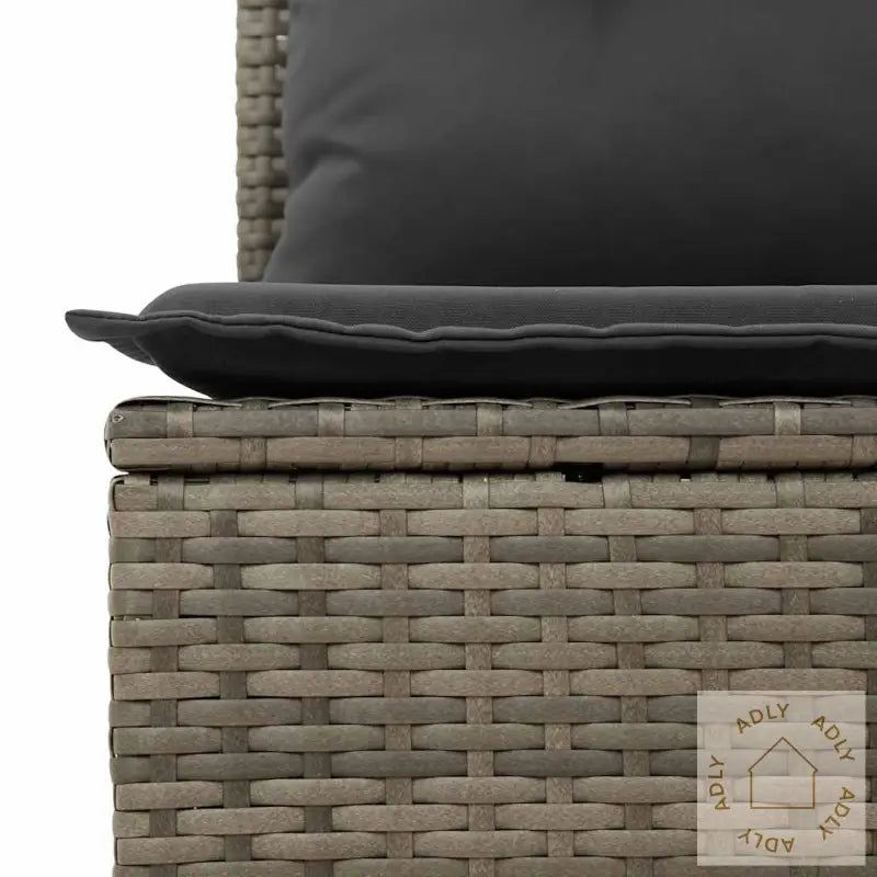 Hagesofaer Med Puter 7 Deler Grå Polyrotting Akasie