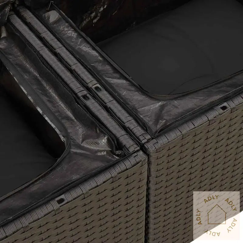 Hagesofaer Med Puter 6 Deler Svart Polyrotting Akasie