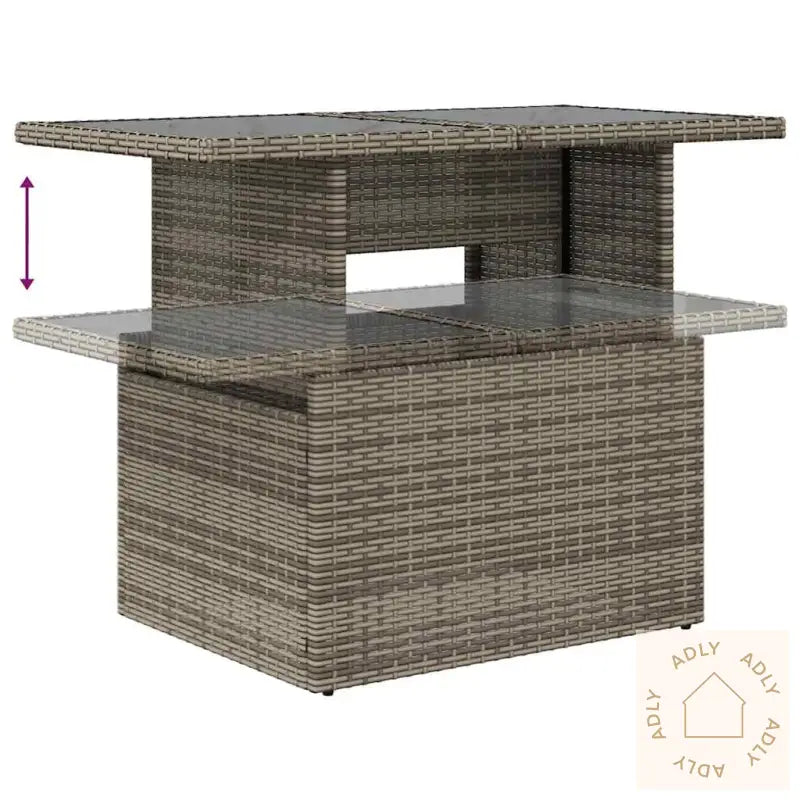 Hagesofaer Med Puter 11 Deler Grå Polyrotting Akasie