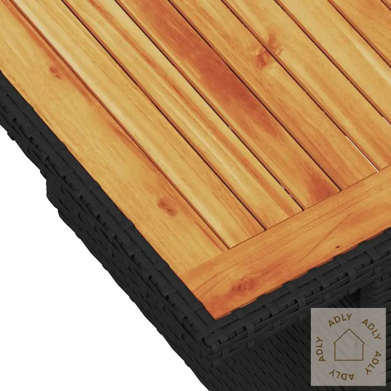 Hagesofaer Med Puter 6 Deler Svart Polyrotting Akasie