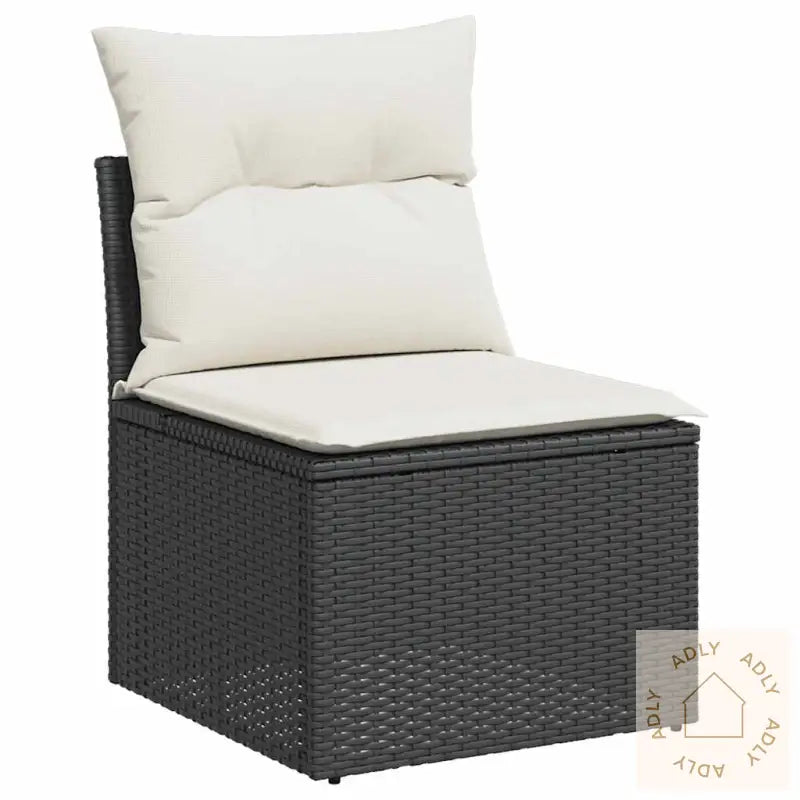 Hagesofaer Med Puter 9 Deler Svart Polyrotting Akasie