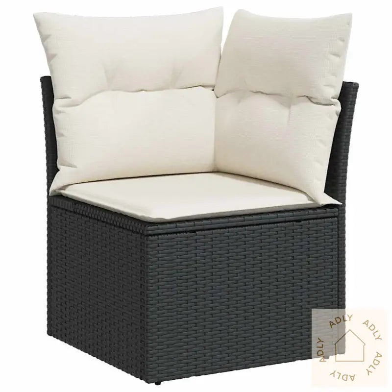 Hagesofaer Med Puter 8 Deler Svart Polyrotting Akasie